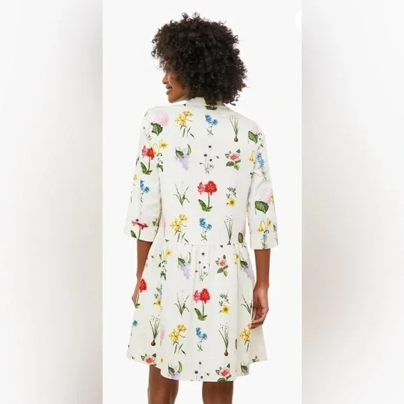 ❌SOLD❌Tuckernuck Royal Shirt Dress. Fresh Buds floral print. 3/4 sleeve. Size S. - Picture 6 of 10